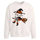 Personalised Witch Broom Halloween Oversized Sweatshirt
