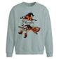 Personalised Witch Broom Halloween Oversized Sweatshirt