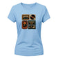 Vintage Music Cassette Player Retro Ladies T-Shirt