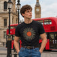 Retro sunburst graphic unisex t-shirt