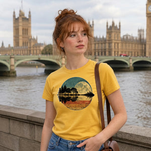 Retro Unisex T-Shirt Nature Moon Graphic Tee
