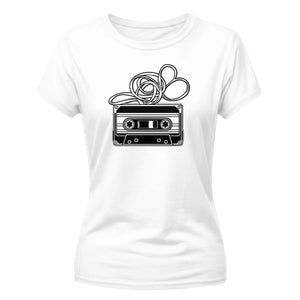 Retro Ladies T Shirt Vintage Cassette Tape Graphic Tee