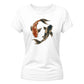 Retro Koi Fish Print Ladies T-Shirt