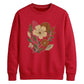 Retro Floral Print Unisex Sweatshirt