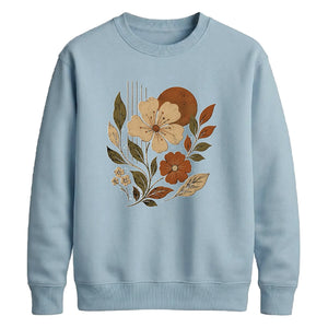 Retro Floral Print Unisex Sweatshirt
