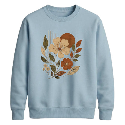 Retro Floral Print Unisex Sweatshirt