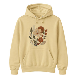 Retro Unisex Hoodie Floral Botanical Graphic Jumper