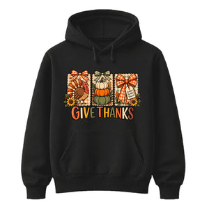 Give Thanks Autumn Thanksgiving Unisex Hoodie