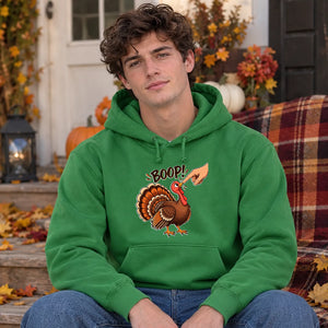 Funny Boop Turkey Graphic Thanksgiving Unisex Hoodie