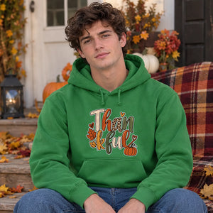 Cosy Thankful Graphic Thanksgiving Unisex Hoodie