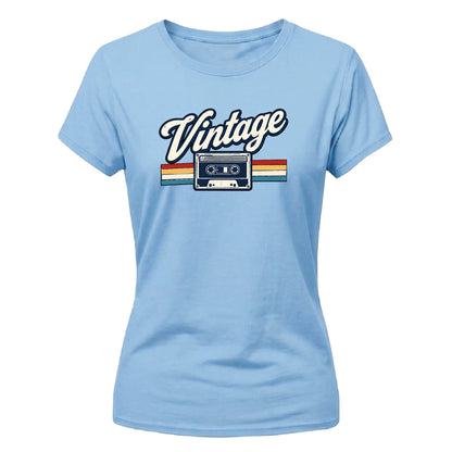 Retro Ladies T-Shirt Vintage Cassette Graphic Tee