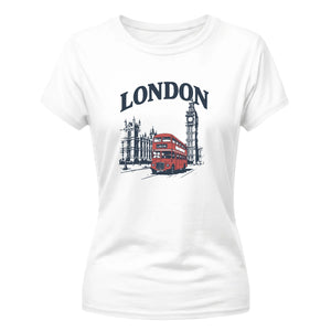 Retro London Print Ladies T-Shirt