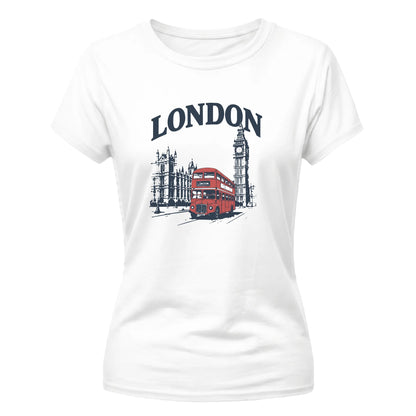Retro London Print Ladies T-Shirt