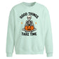 Good Things Take Time Halloween Oversize Sweatshirt