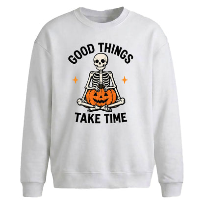 Good Things Take Time Halloween Oversize Sweatshirt
