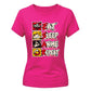 Eat Sleep Anime Repeat Anime Ladies Tshirt