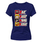 Eat Sleep Anime Repeat Anime Ladies Tshirt