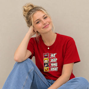 Eat Sleep Anime Repeat Anime Ladies Tshirt