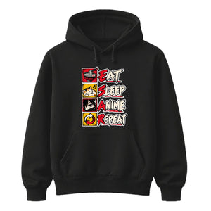 Eat Sleep Anime Repeat Unisex Hoodie