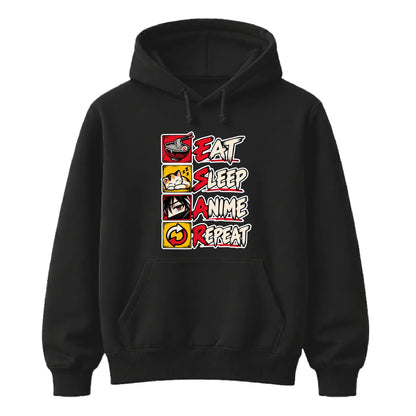 Eat Sleep Anime Repeat Unisex Hoodie