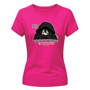 Socially Functioning Anime Ladies Tshirt