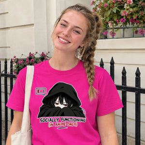 Socially Functioning Anime Ladies Tshirt