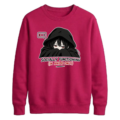 Socially Functioning Anime Unisex Sweatshirt