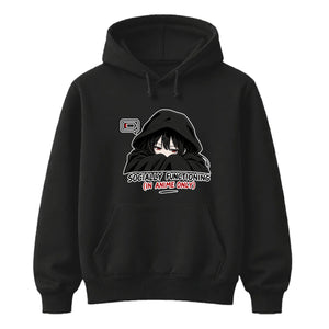 Socially Functioning in Anime Only Anime Unisex Hoodie