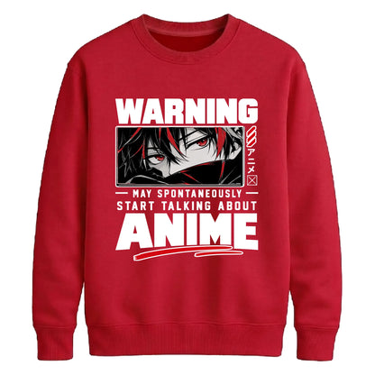 Warning Anime Graphic Unisex Sweatshirt