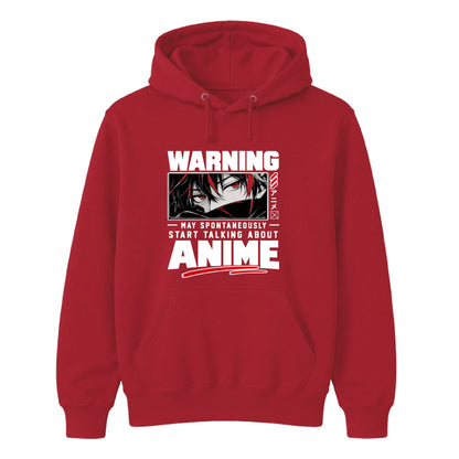 Warning Anime graphic Unisex Hoodie