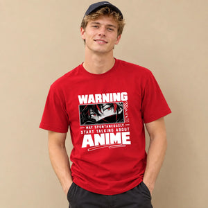 Warning May Start Talking About Anime Unisex T Shirt
