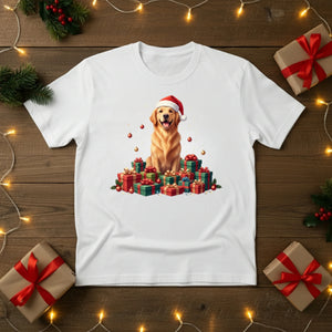 Golden Christmas Dog T-Shirt - PW201