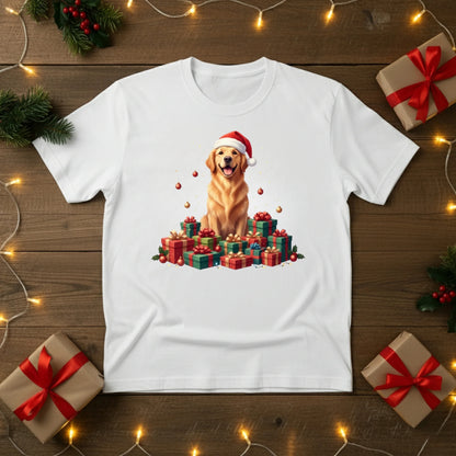 Golden Christmas Dog T-Shirt - PW201