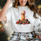 Golden Christmas Dog T-Shirt - PW201