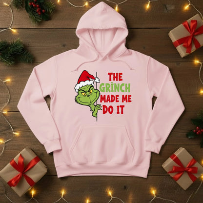 The Grinch Made Me Do It Christmas Hoodie - PW206