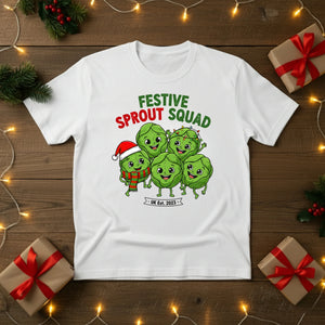 Festive Sprout Squad Christmas T-Shirt - PW212