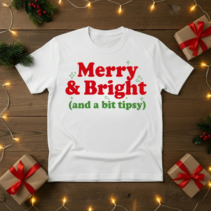 Merry & Bright Christmas T-Shirt - PW214