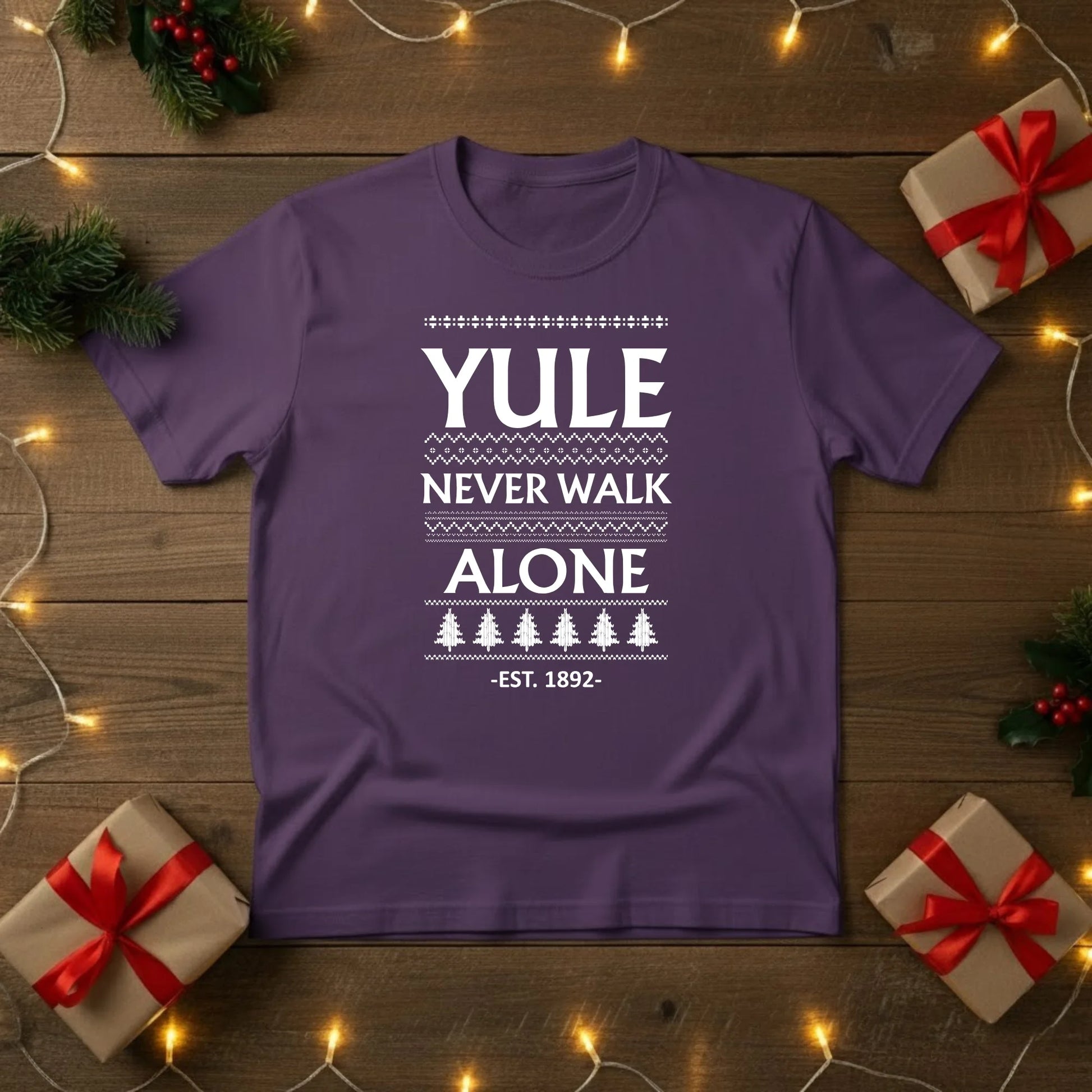 Yule Never Walk Alone Christmas T-Shirt - PW216