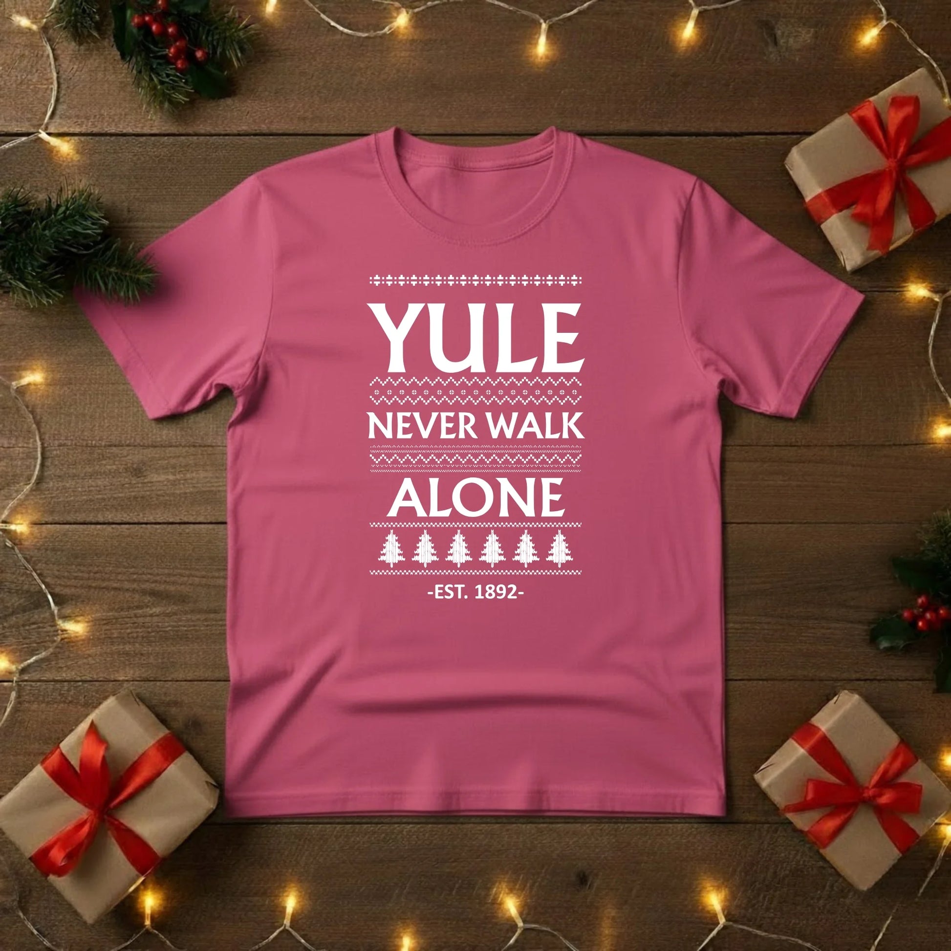Yule Never Walk Alone Christmas T-Shirt - PW216