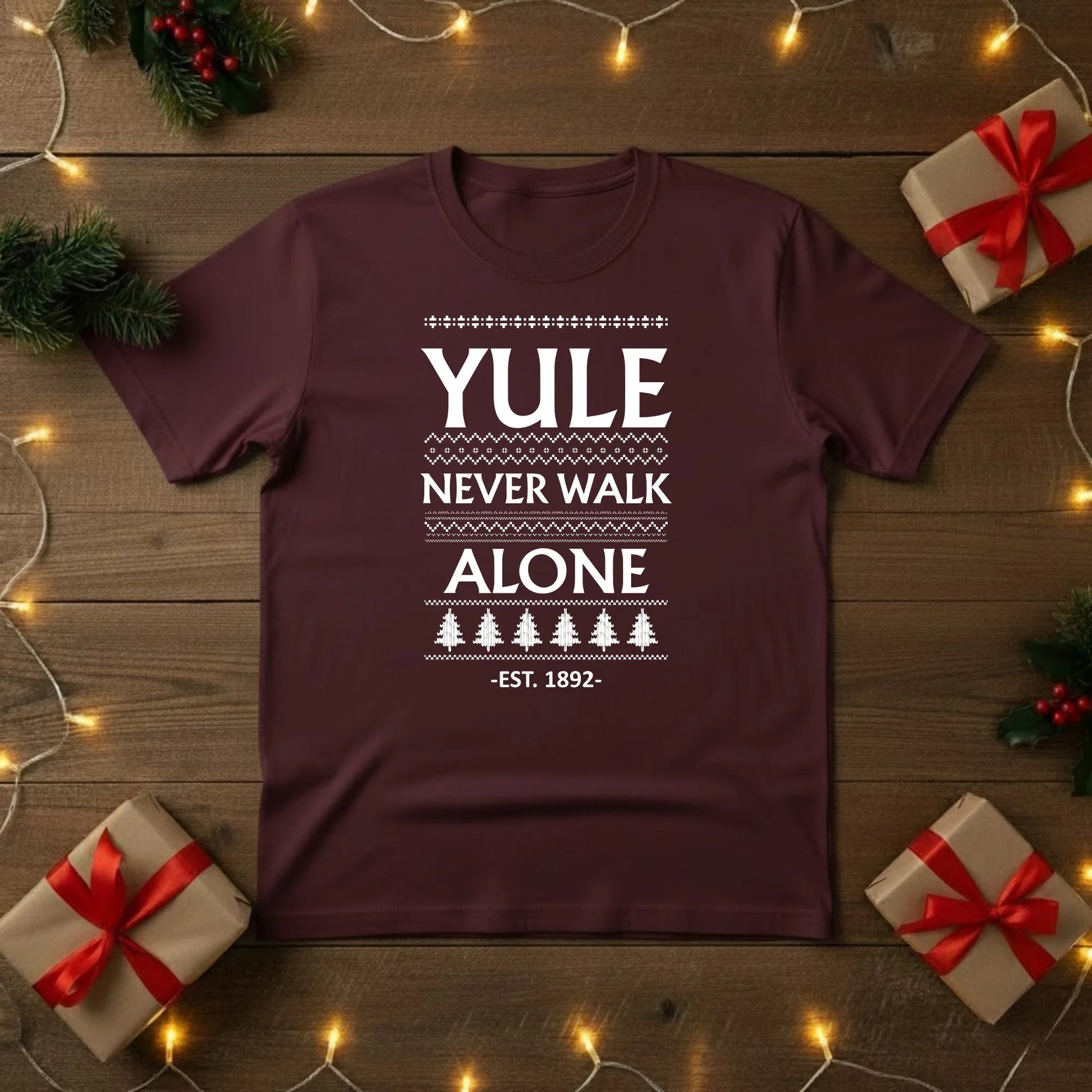 Yule Never Walk Alone Christmas T-Shirt - PW216