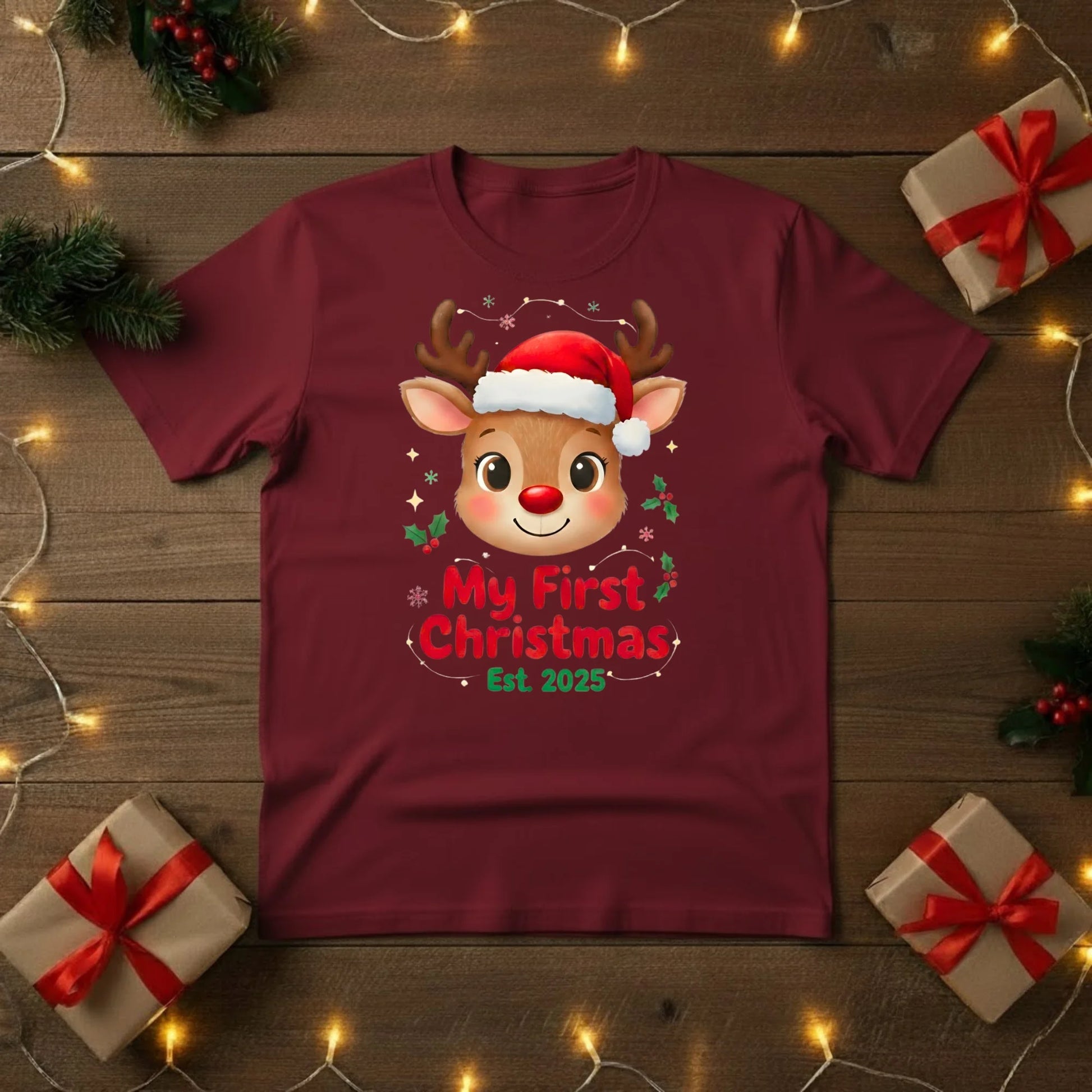 My First Christmas Reindeer T-Shirt - PW218