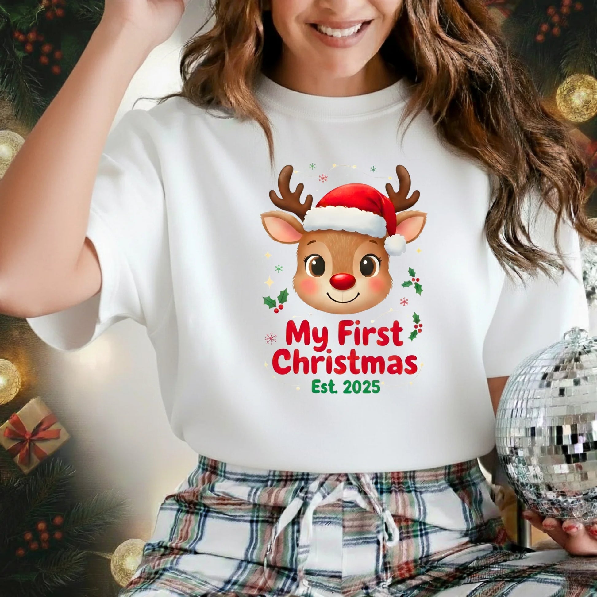 My First Christmas Reindeer T-Shirt - PW218
