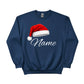 Personalised Christmas Sweatshirt with Custom Name and Santa Hat PW235