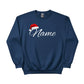 Personalised Christmas Sweatshirt with Custom Name & Santa Hat PW236