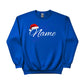 Personalised Christmas Sweatshirt with Custom Name & Santa Hat PW236