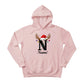 Reindeer Christmas Hat Hoodie with Custom Initial & Name PW237
