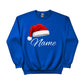 Personalised Christmas Sweatshirt with Custom Name and Santa Hat PW235