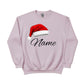 Personalised Christmas Sweatshirt with Custom Name and Santa Hat PW235