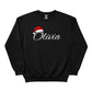 Personalised Christmas Sweatshirt with Custom Name & Santa Hat PW236