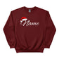Personalised Christmas Sweatshirt with Custom Name & Santa Hat PW236
